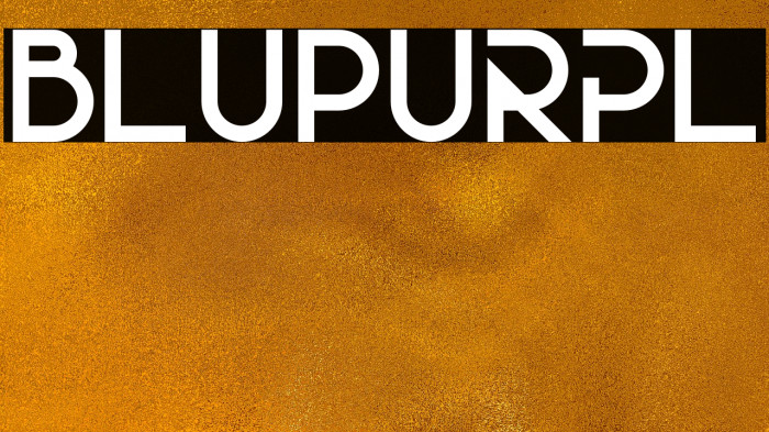 BluPurpl Font examples