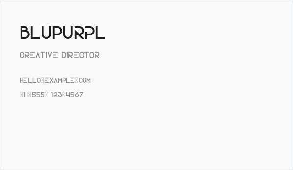 BluPurpl Business Card