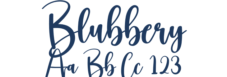 Blubbery Font Preview