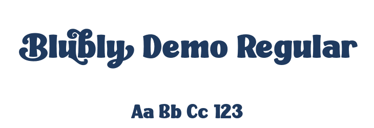 Blubly Demo Regular Font Preview
