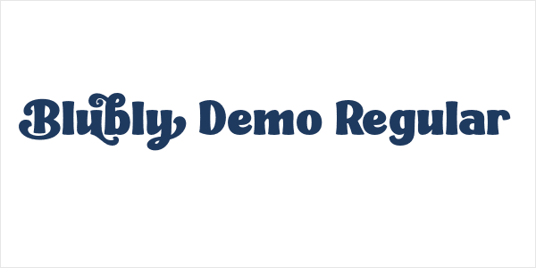 Blubly Demo Regular Logo