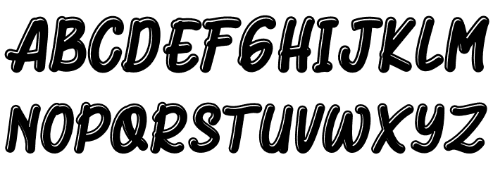 Bluck Amorhies Font LOWERCASE