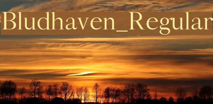 Bludhaven_Regular Font examples