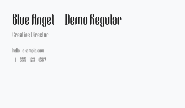 Blue Angel - Demo Regular Business Card