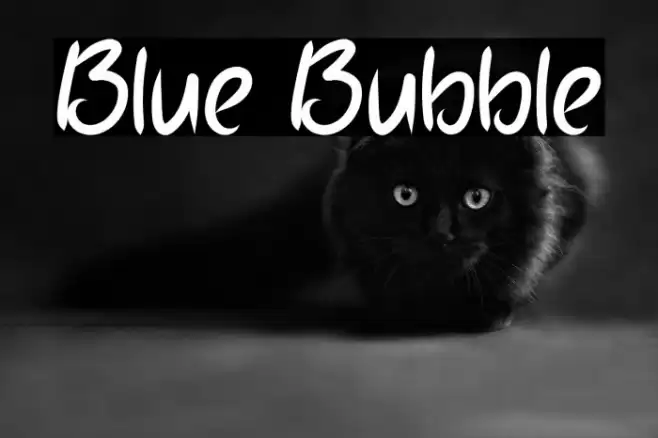 Blue Bubble Font examples