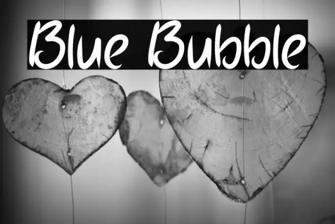 Blue Bubble Font examples