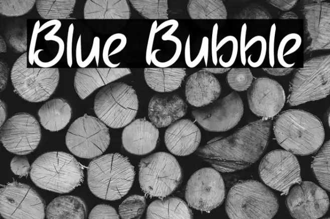Blue Bubble Font examples