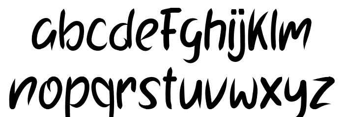 Blue Bubble Font LOWERCASE