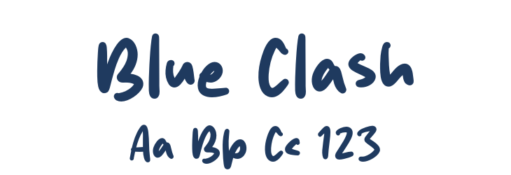 Blue Clash Font Preview
