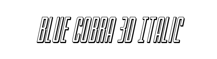 Blue Cobra 3D Italic  Frei Schriftart Herunterladen