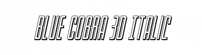Blue Cobra 3D Italic  免费字体下载