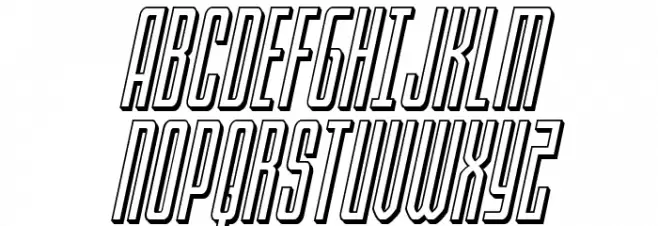Blue Cobra 3D Italic Fonte MAIÚSCULAS
