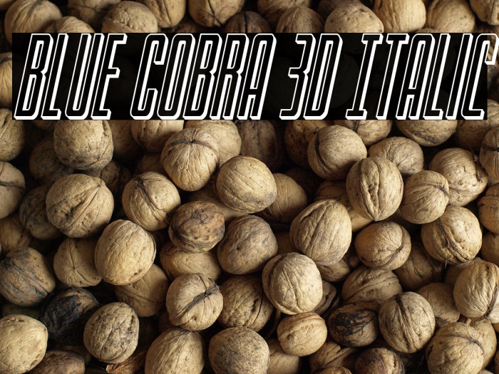 Blue Cobra 3D Italic Example 2