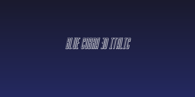 Blue Cobra 3D Italic Social Header