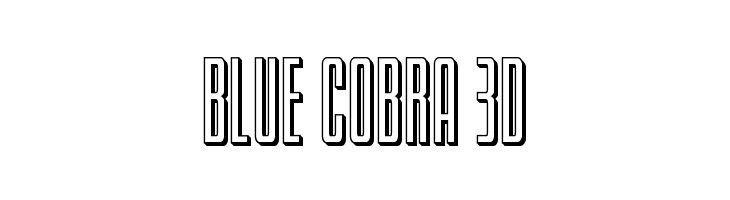 Blue Cobra 3D  नि: शुल्क फ़ॉन्ट्स डाउनलोड