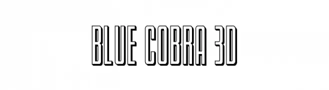 Blue Cobra 3D  Frei Schriftart Herunterladen
