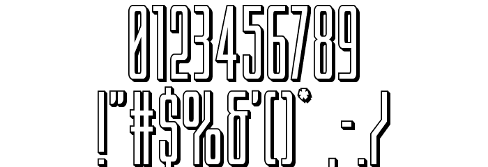 Blue Cobra 3D Font OTHER CHARS