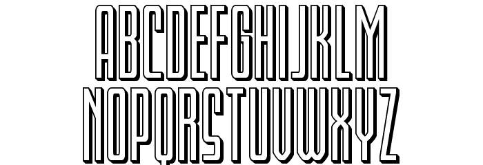 Blue Cobra 3D Font LOWERCASE