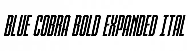 Blue Cobra Bold Expanded Ital  Fuentes Gratis Descargar