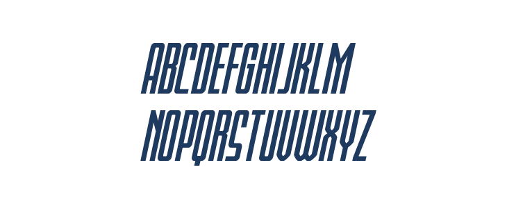 Blue Cobra Bold Expanded Ital Lowercase