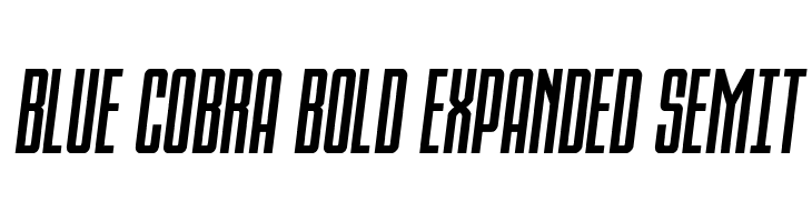 Blue Cobra Bold Expanded SemIt  font caratteri gratis