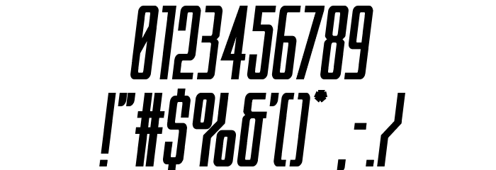 Blue Cobra Bold Expanded SemIt Font OTHER CHARS
