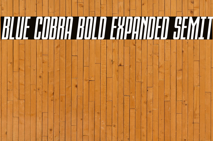 Blue Cobra Bold Expanded SemIt Example 1
