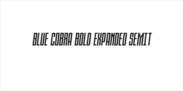 Blue Cobra Bold Expanded SemIt Logo