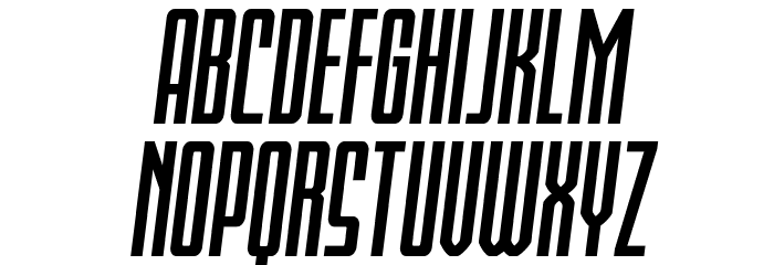 Blue Cobra Bold Expanded SemIt Font LOWERCASE