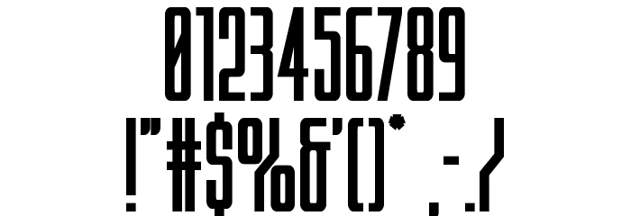 Blue Cobra Bold Expanded Font OTHER CHARS