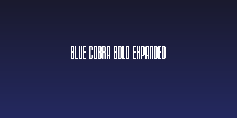 Blue Cobra Bold Expanded Social Header