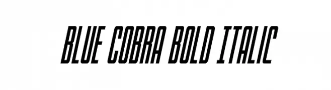 Blue Cobra Bold Italic  Fuentes Gratis Descargar