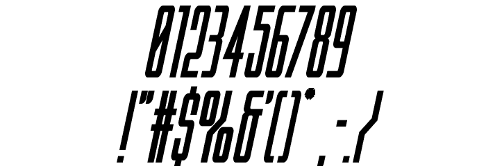Blue Cobra Bold Italic Font OTHER CHARS
