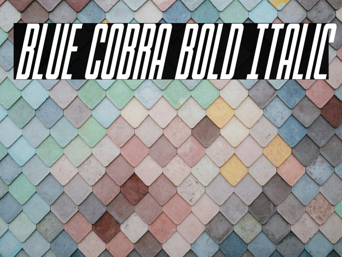 Blue Cobra Bold Italic Example 3
