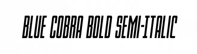 Blue Cobra Bold Semi-Italic  Fuentes Gratis Descargar