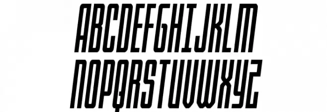 Blue Cobra Bold Semi-Italic Polices MAJUSCULES