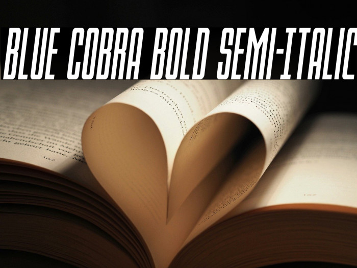 Blue Cobra Bold Semi-Italic Example 1