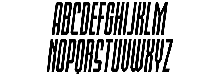Blue Cobra Bold Semi-Italic Font LOWERCASE