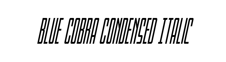 Blue Cobra Condensed Italic  フリーフォントのダウンロード