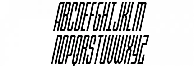 Blue Cobra Condensed Italic फ़ॉन्ट अपरकेस