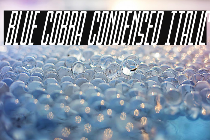 Blue Cobra Condensed Italic Example 2