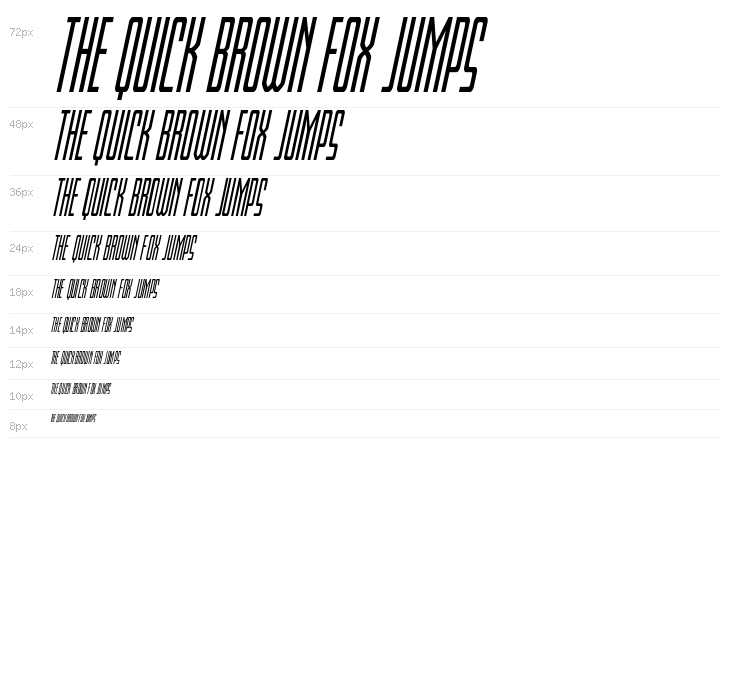 Blue Cobra Condensed Italic Waterfall