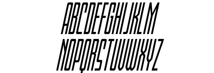 Blue Cobra Condensed Italic Font LOWERCASE