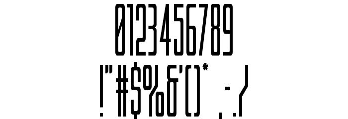 Blue Cobra Condensed Font OTHER CHARS