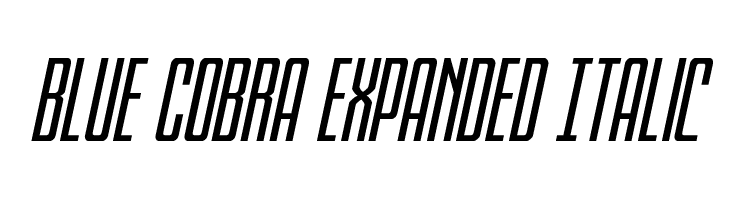 Blue Cobra Expanded Italic  Скачать бесплатные шрифты