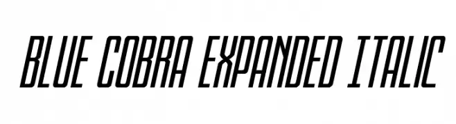 Blue Cobra Expanded Italic  Fuentes Gratis Descargar