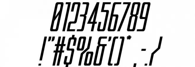 Blue Cobra Expanded Italic Font OTHER CHARS