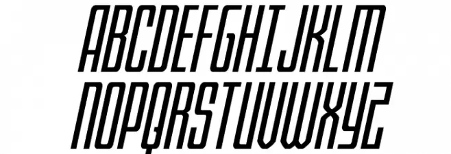 Blue Cobra Expanded Italic Fuentes MAYÚSCULAS