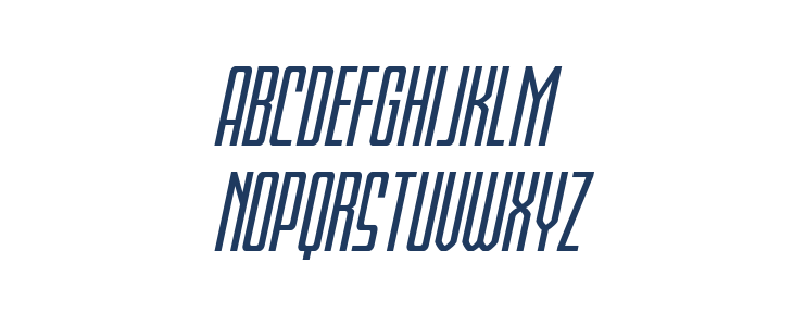 Blue Cobra Expanded Italic Lowercase