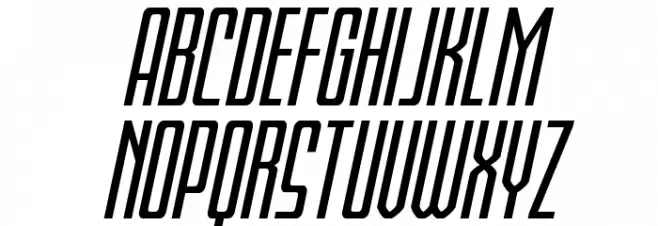 Blue Cobra Expanded Italic Font Litere mici